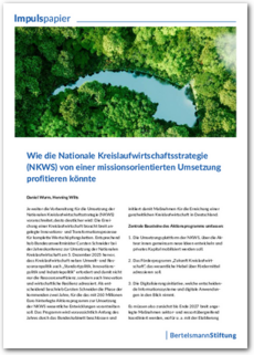 Cover Wie die Nationale Kreislaufwirtschaftsstrategie (NKWS) von einer missionsorientierten Umsetzung profitieren könnte