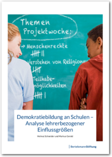 Cover Demokratiebildung an Schulen - Analyse lehrerbezogener Einflussgrößen