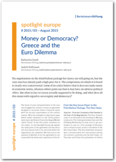 Cover spotlight europe 03/2015: Money or Democracy? Greece and the Euro Dilemma