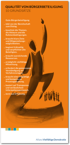 Cover Poster "Qualitätsgrundsätze für Bürgerbeteiligung auf einen Blick"