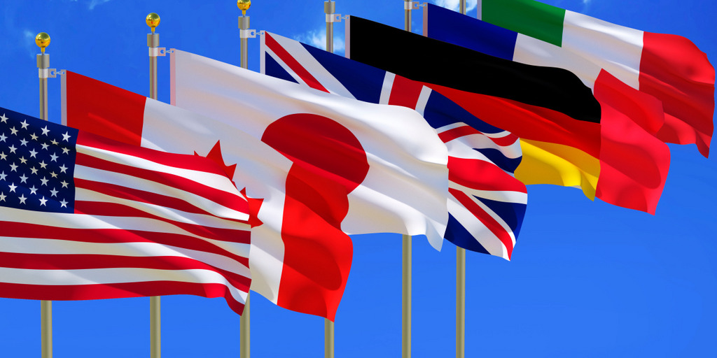 Banners of G7 Countries