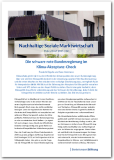 Cover Die schwarz-rote Bundesregierung im Klima-Akzeptanz-Check