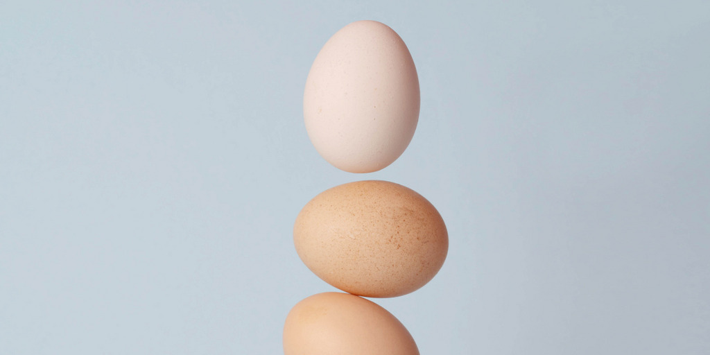 A stack of eggs