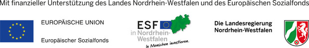 Logo Europäischer Sozialfond, Land NRW