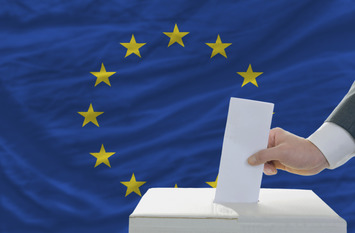 man voting on elections in Europe