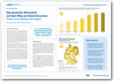 Cover Zusammenfassung "Die Deutsche Wirtschaft auf dem Weg zur Green Economy" Fokus erneuerbare Energien