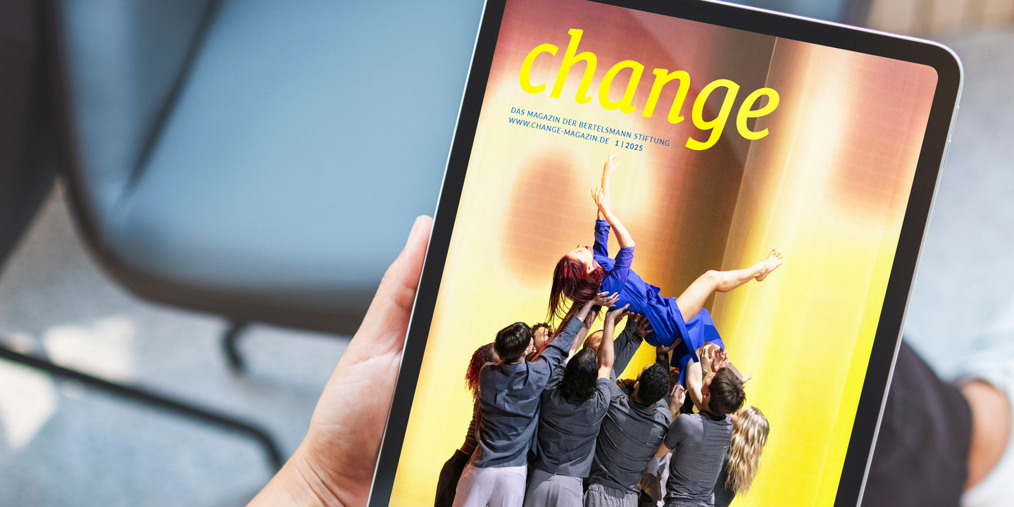 Tablet mit Cover vom change Magazin