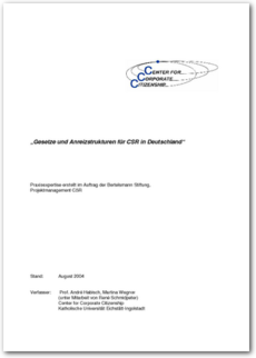 Cover Gesetze und Anreizstrukturen für CSR in Deutschland                                                   