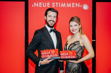 Die Sieger:innen des Internationalen Gesangswettbewerbs NEUE STIMMEN 2022, Francesca Pia Vitale und Carles Pachon.