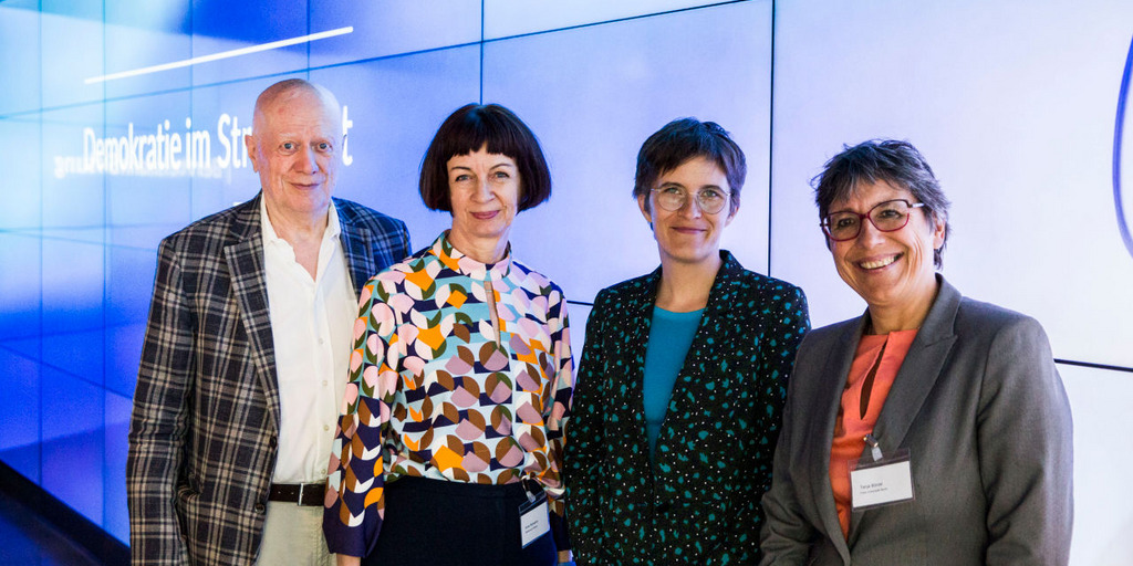 Gruppenbild mit Fücks, Renkamp, Lührmann, Börzel