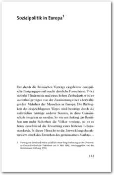 Cover Sozialpolitik in Europa                                                                                