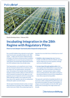 Cover Incubating Integration in the 28th Regime with Regulatory Pilots
