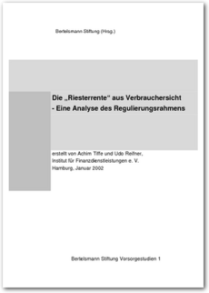 Cover Die „Riesterrente“ aus Verbrauchersicht