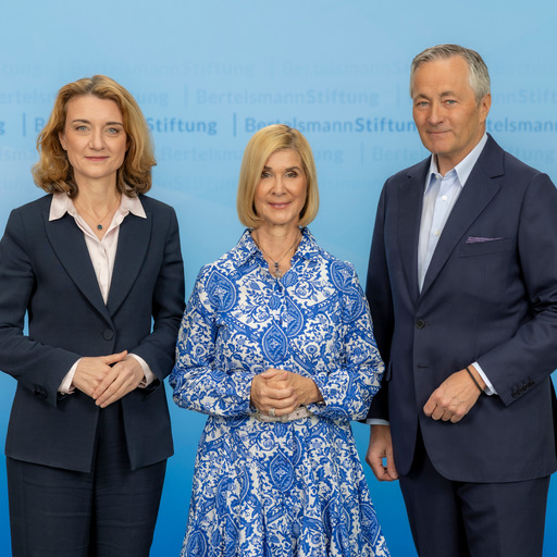 Board of the Bertelsmann Stiftung: Daniela Schwarzer, Brigitte Mohn, Hannes Ametsreiter