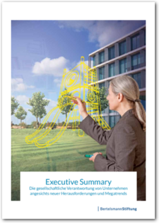 Cover Executive Summary: Die gesellschaftliche Verantwortung von Unternehmen angesichts neuer Herausforderungen und Megatrends