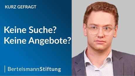 Vorschaubild mit Tobias Ortmann für ein Kurz gefragt. Auf dem Bild steht: Keine Suche? Keine Angebote?