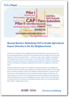 Cover Beyond Barriers: Rethinking CAP to Enable Agricultural Export Diversity in the EU Neighbourhood