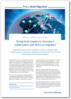 Cover Giving fresh impetus to Germany’s collaboration with Africa on migration