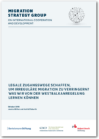 Cover Legale Zugangswege schaffen, um irreguläre Migration zu verringern? Was wir von der Westbalkan-Regelung lernen können