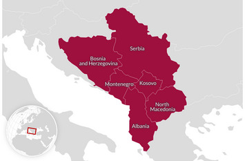 map of western balkan states