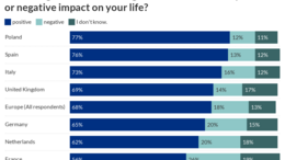 When you think about the next 15 years, do you think that technological innovation/digitalisation will have a positive or negative impact on your life?