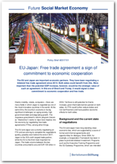 Cover Policy Brief #2017/01: EU-Japan: Free trade agreement a sign of commitment to economic cooperation
