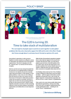 Cover Policy Brief 6/2018: The G20 is turning 20. Time to take stock of multilateralism