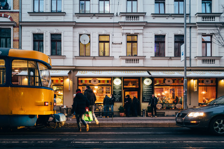 Die Eisenbahnstraße in Leipzig.