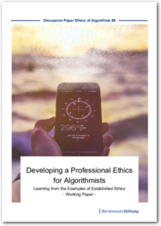 Cover Developing a Professional Ethics for Algorithmists