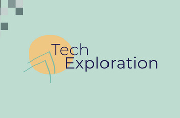 Folie mit Schriftzug "Tech Exploration" zu sehen