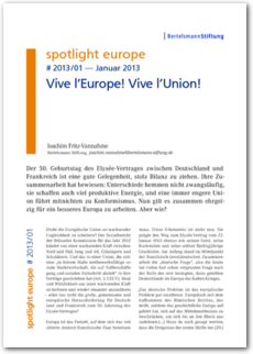 Cover spotlight europe 01/2013: Vive l’Europe! Vive l’Union!