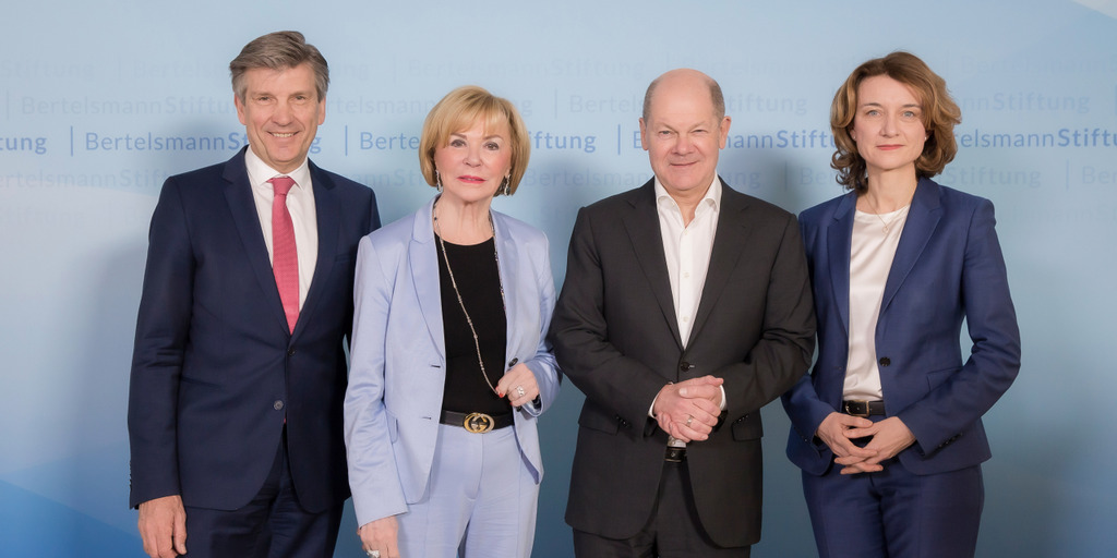 Ralph Heck, Liz Mohn, Olaf Scholz, Daniela Schwarzer