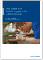 Cover Was kostet eine Ausbildungsgarantie in Deutschland?