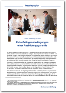 Cover Zehn Gelingensbedingungen einer Ausbildungsgarantie