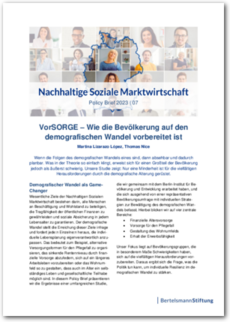 Cover Policy Brief 2023 | 07: VorSORGE - Wie die Bevölkerung auf den demografischen Wandel vorbereitet ist
