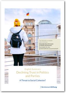 Cover Declining Trust in Politics and Parties.