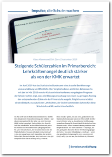 Cover Steigende Schülerzahlen im Primarbereich: Lehrkräftemangel deutlich stärker als von der KMK erwartet