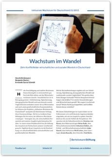 Cover Inklusives Wachstum für Deutschland 1: Wachstum im Wandel