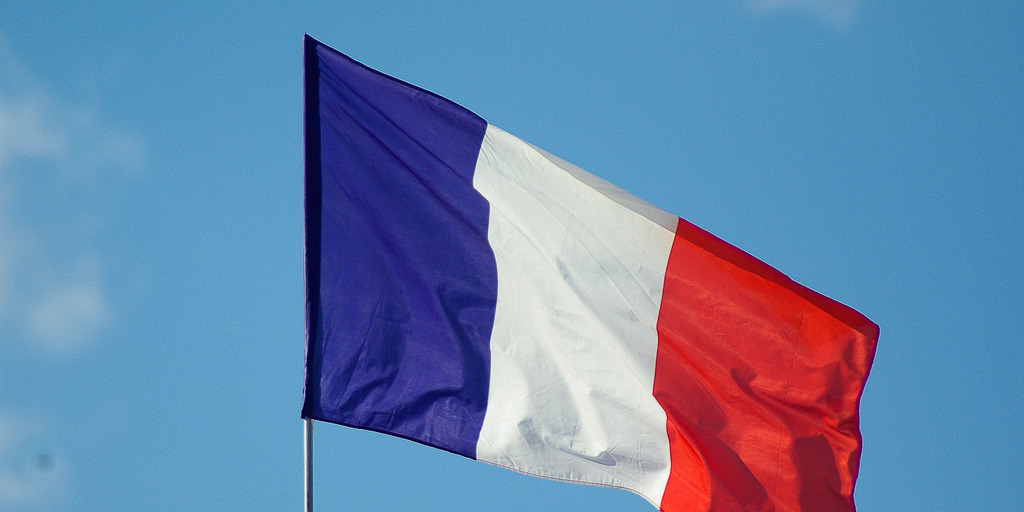 The French national flag.