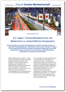 Cover Policy Brief #2017/01: EU-Japan: Freihandelsabkommen als Bekenntnis zu wirtschaftlicher Kooperation