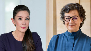 Arancha González Laya and Saori Dubourg