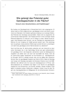 Cover Wie gelangt das Potenzial guter Ganztagsschulen in die Fläche?