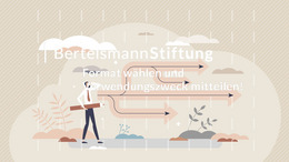illustration with a person in the left looking at the horizon to the right. Different arrows are pointing from the person to the right.