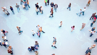 Menschen aus der Vogelperspektive