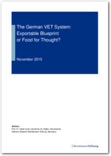 Cover The German VET System: Exportable Blueprint or Food for Thought?