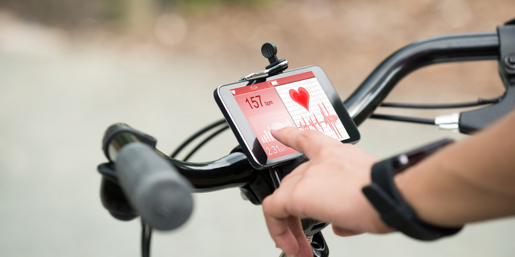 Pulsmesser am Fahrradlenkrad