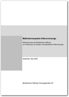 Cover Maßnahmenpaket Altersvorsorge                                                                          