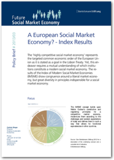 Cover Policy Brief #2013/03: <br/>A European Social Market Economy? - Index Results