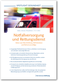 Cover SPOTLIGHT Gesundheit: Notfallversorgung und Rettungsdienst