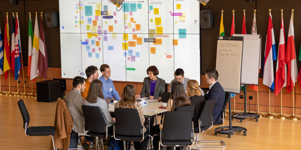 Participants discussing at the Round Table